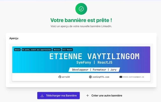 Capture du projet Banner Maker