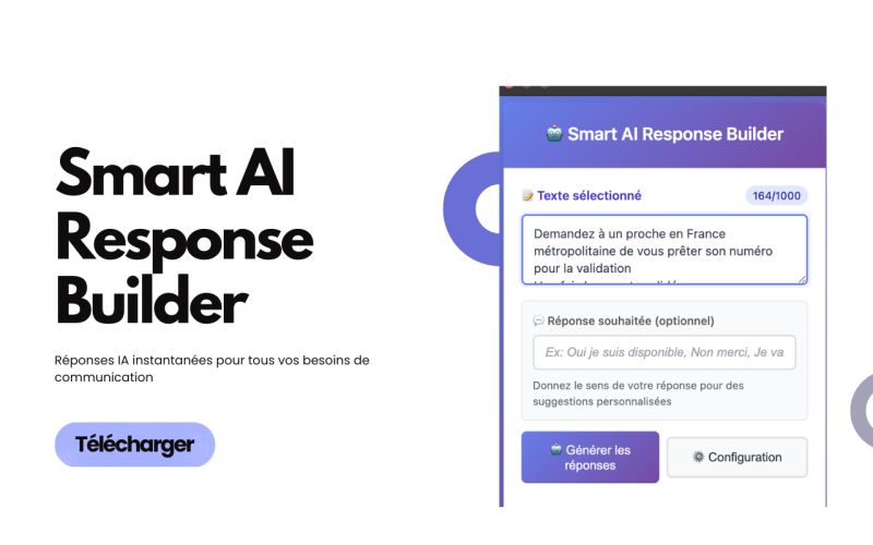 Capture du projet Smart AI Response Builder