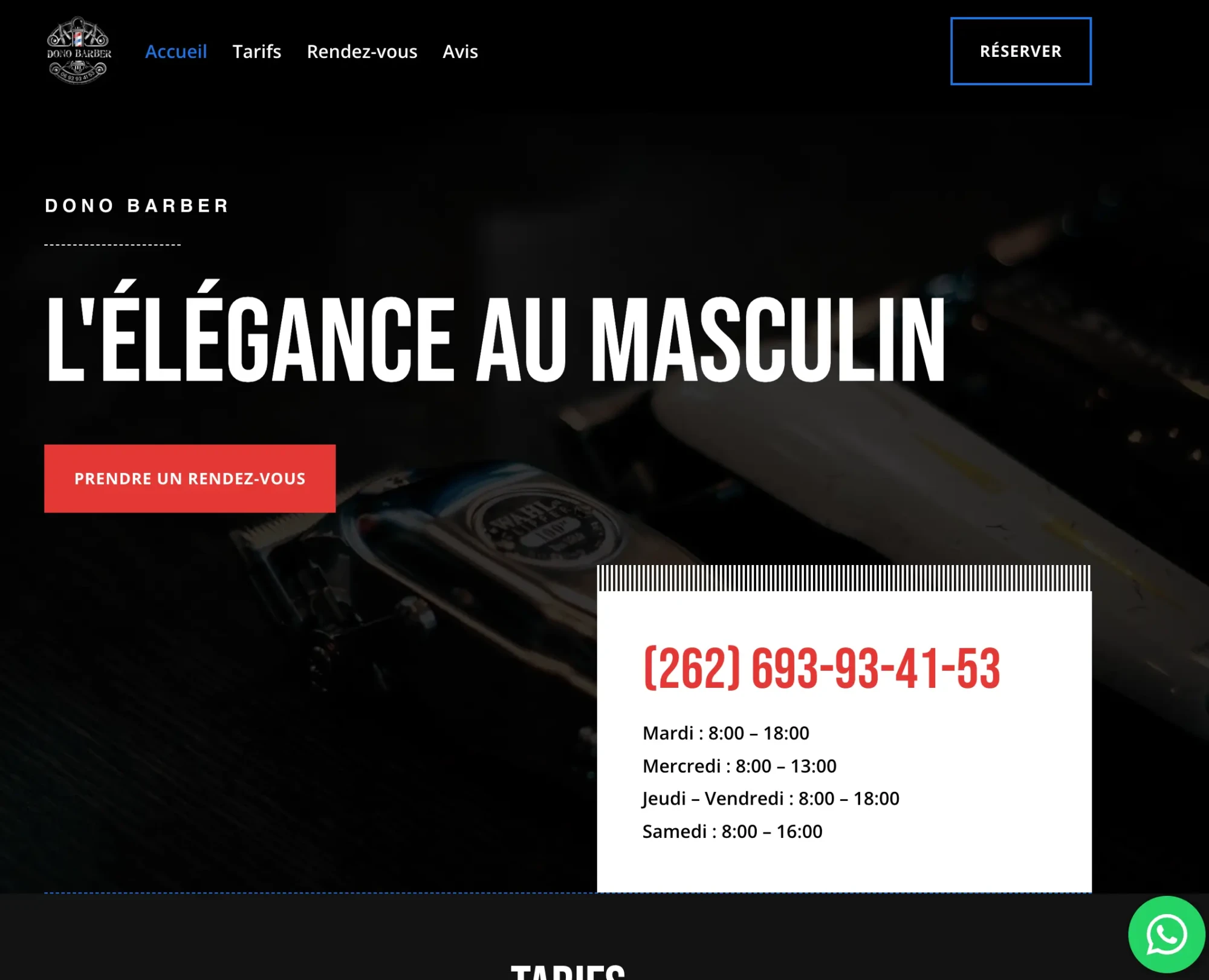 WordPress site Dono Barber
