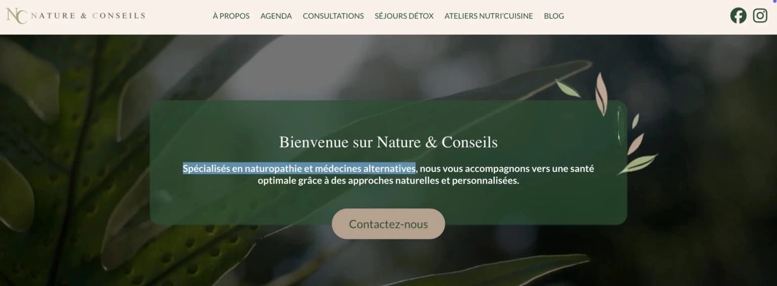 WordPress site Nature & Conseils